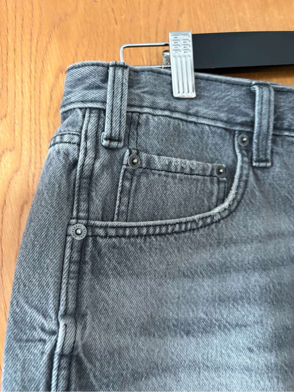 Universal Thread Distressed High-Rise Denim Shorts — Gray 14 - Picture 3 of 10